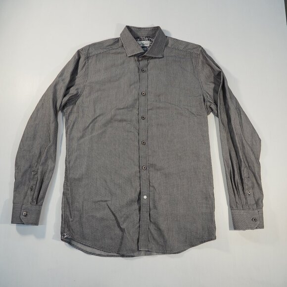 Robert Graham Other - Robert Graham X Shirt Mens 41/16 Gray Flip Cuff Dress Preppy Minimalist Luxury